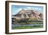 El Paso, Texas - Panoramic View of Mount Cristo Rey, c.1940-Lantern Press-Framed Art Print