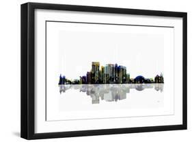 El Paso Texas Skyline BW 1-Marlene Watson-Framed Giclee Print