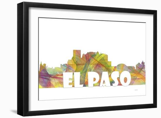 El Paso Texas Skyline Mclr 2-Marlene Watson-Framed Premium Giclee Print