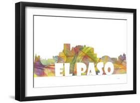 El Paso Texas Skyline Mclr 2-Marlene Watson-Framed Premium Giclee Print