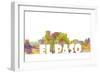 El Paso Texas Skyline Mclr 2-Marlene Watson-Framed Premium Giclee Print