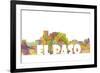 El Paso Texas Skyline Mclr 2-Marlene Watson-Framed Giclee Print