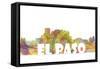 El Paso Texas Skyline Mclr 2-Marlene Watson-Framed Stretched Canvas