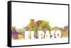 El Paso Texas Skyline Mclr 2-Marlene Watson-Framed Stretched Canvas