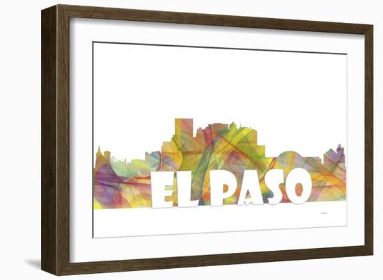 El Paso Texas Skyline Mclr 2-Marlene Watson-Framed Giclee Print