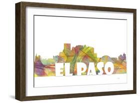 El Paso Texas Skyline Mclr 2-Marlene Watson-Framed Giclee Print