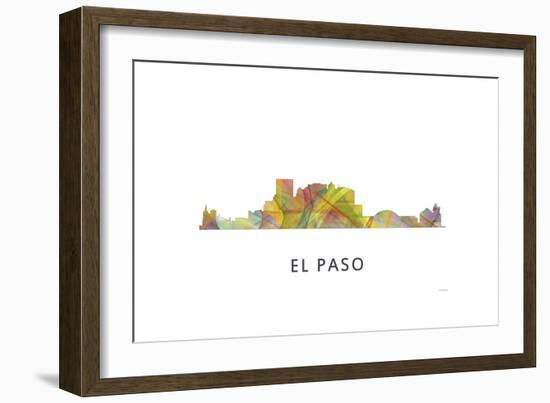El Paso Texas Skyline-Marlene Watson-Framed Giclee Print