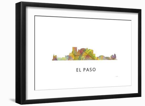 El Paso Texas Skyline-Marlene Watson-Framed Giclee Print