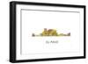 El Paso Texas Skyline-Marlene Watson-Framed Giclee Print