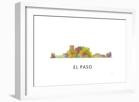 El Paso Texas Skyline-Marlene Watson-Framed Giclee Print