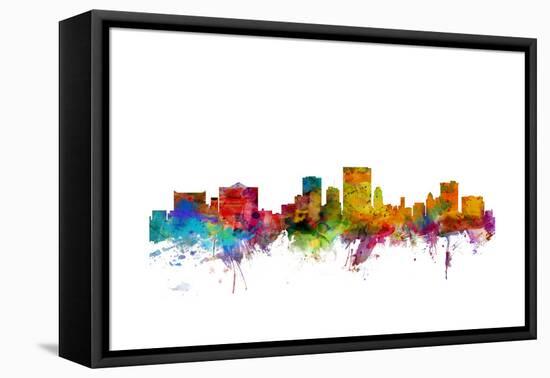 El Paso Texas Skyline-Michael Tompsett-Framed Stretched Canvas