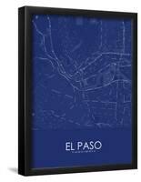 El Paso, United States of America Blue Map-null-Framed Poster