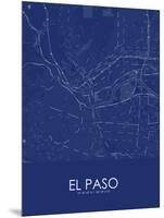 El Paso, United States of America Blue Map-null-Mounted Poster