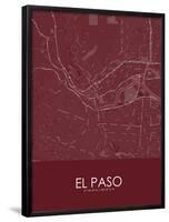 El Paso, United States of America Red Map-null-Framed Poster