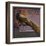 El Pavo Real Brand - Anaheim, California - Citrus Crate Label-Lantern Press-Framed Art Print