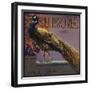 El Pavo Real Brand - Anaheim, California - Citrus Crate Label-Lantern Press-Framed Art Print