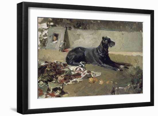 El Perro Tumbado-Joaquín Sorolla y Bastida-Framed Giclee Print