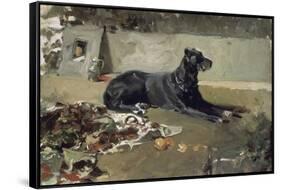 El Perro Tumbado-Joaquín Sorolla y Bastida-Framed Stretched Canvas