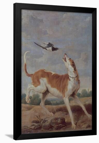 El perro y la picaza', 17th century, Oil on canvas, 115 cm x 83 cm-PAUL DE VOS-Framed Poster