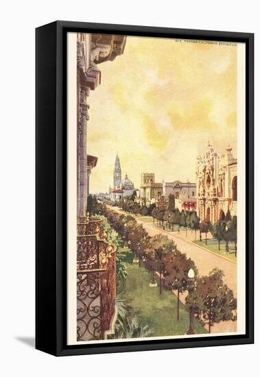 El Prado, Balboa Park, San Diego, California-null-Framed Stretched Canvas