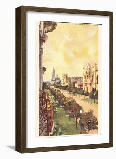 El Prado, Balboa Park, San Diego, California-null-Framed Art Print