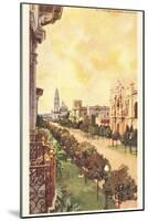 El Prado, Balboa Park, San Diego, California-null-Mounted Art Print