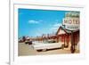 El Rancho Vintage Motel, Cadillac with Fins-null-Framed Art Print