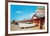 El Rancho Vintage Motel, Cadillac with Fins-null-Framed Art Print