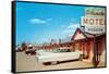 El Rancho Vintage Motel, Cadillac with Fins-null-Framed Stretched Canvas