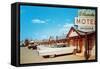 El Rancho Vintage Motel, Cadillac with Fins-null-Framed Stretched Canvas