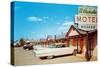 El Rancho Vintage Motel, Cadillac with Fins-null-Stretched Canvas