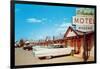 El Rancho Vintage Motel, Cadillac with Fins-null-Framed Art Print