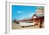 El Rancho Vintage Motel, Cadillac with Fins-null-Framed Art Print