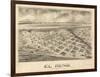 El Reno, Oklahoma - Panoramic Map-Lantern Press-Framed Art Print