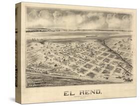 El Reno, Oklahoma - Panoramic Map-Lantern Press-Stretched Canvas