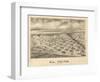 El Reno, Oklahoma - Panoramic Map-Lantern Press-Framed Art Print