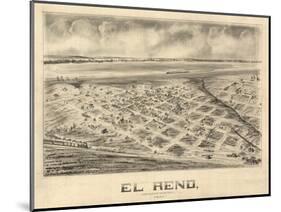 El Reno, Oklahoma - Panoramic Map-Lantern Press-Mounted Art Print