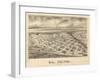 El Reno, Oklahoma - Panoramic Map-Lantern Press-Framed Art Print