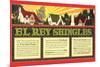 El Rey Shingles Ad-null-Mounted Art Print