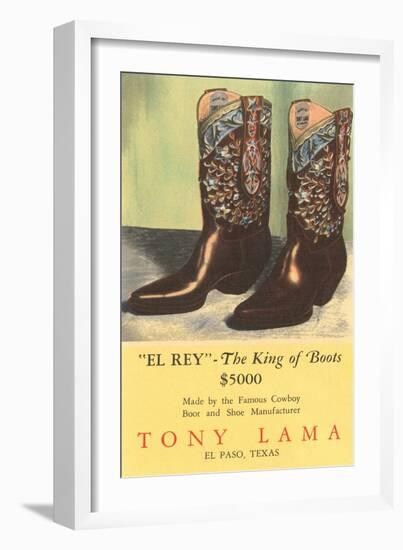 El Rey Tony Loma Cowboy Boots-null-Framed Art Print