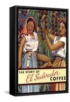 El Salvador Coffee, Pickers-null-Framed Stretched Canvas
