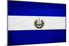 El Salvador Flag Design with Wood Patterning - Flags of the World Series-Philippe Hugonnard-Mounted Art Print