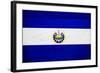 El Salvador Flag Design with Wood Patterning - Flags of the World Series-Philippe Hugonnard-Framed Art Print