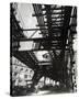 El' Second and Third Avenue Lines, Hanover Square and Pearl Street, Manhattan-Berenice Abbott-Stretched Canvas
