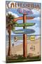 El Segundo, California - Destination Sign-Lantern Press-Mounted Art Print