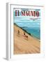 El Segundo, California - Dunes-Lantern Press-Framed Art Print