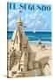 El Segundo, California - Sandcastle-Lantern Press-Stretched Canvas