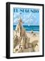 El Segundo, California - Sandcastle-Lantern Press-Framed Art Print