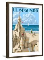 El Segundo, California - Sandcastle-Lantern Press-Framed Art Print