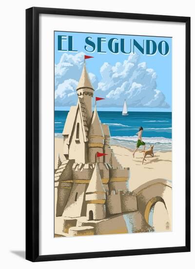 El Segundo, California - Sandcastle-Lantern Press-Framed Art Print